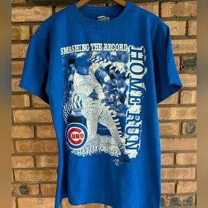 Vintage 1998 Sammy Sosa Cubs Home Run Record T Shirt